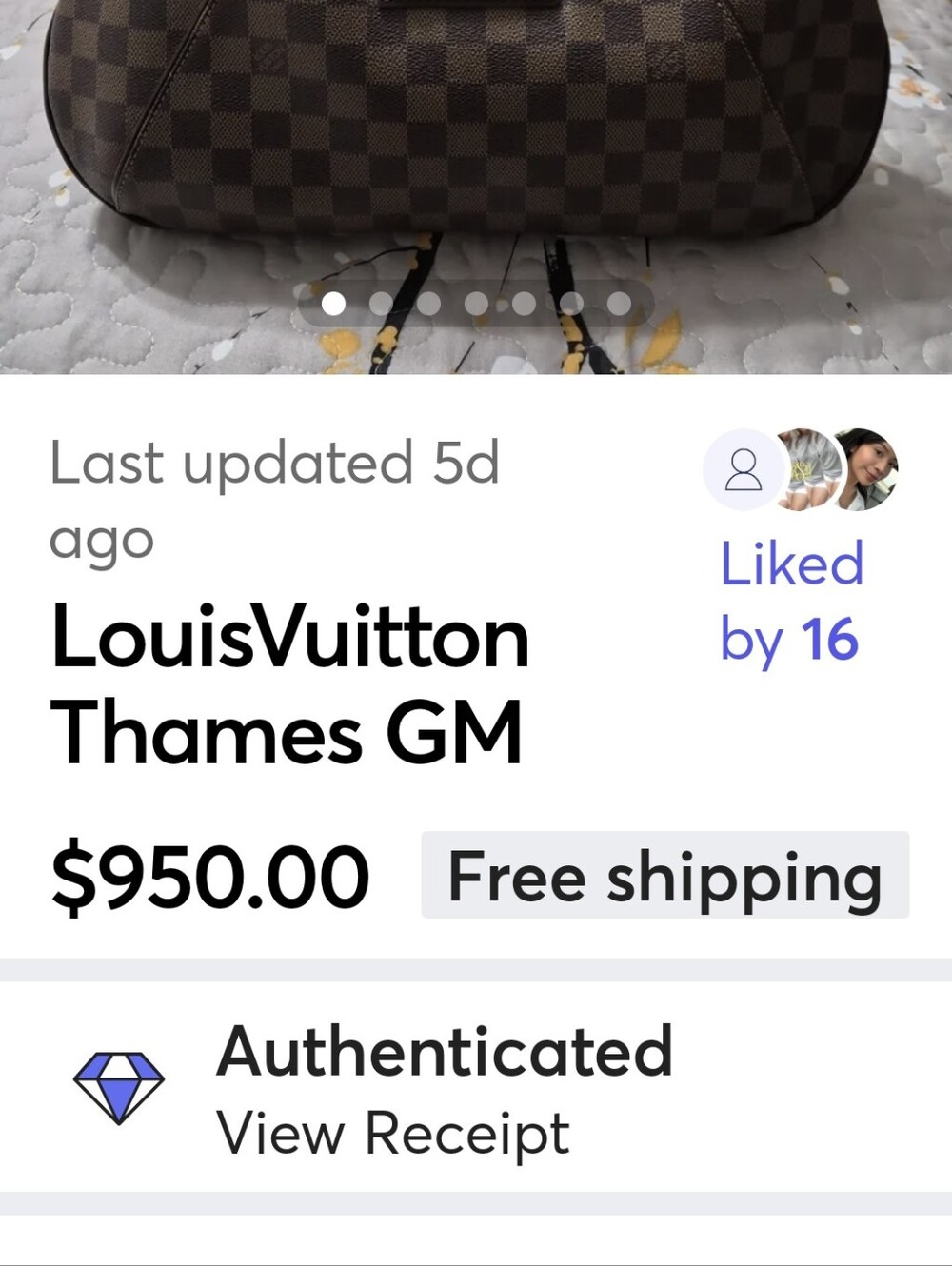Louis Vuitton THAMES GM - Picture 8 of 11